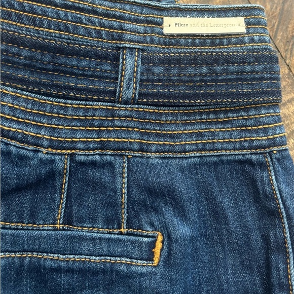 Anthropology Pilcro and the Letterpress Blue Jean Shorts with Paper Bag Waist - Picture 7 of 16